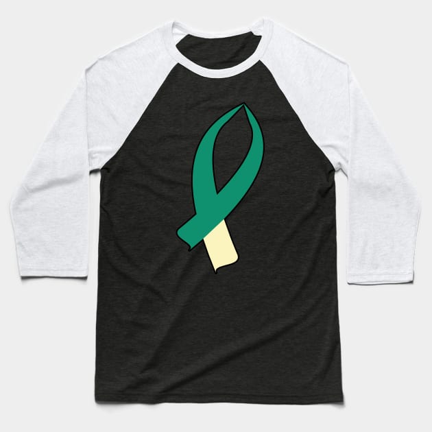 Awareness Ribbon (Teal & Cream) Baseball T-Shirt by BlakCircleGirl